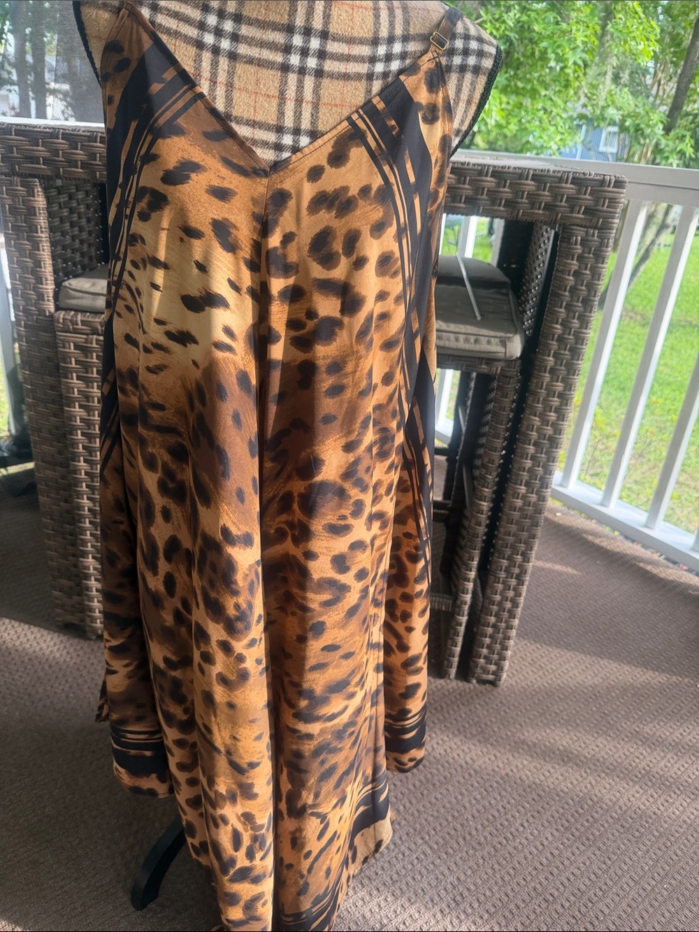 Tommy Bahama Animal Print Maxi Dress in Brown and Black